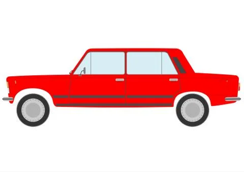 Retro sedan Stock Illustration