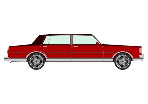 Retro sedan Stock Illustration