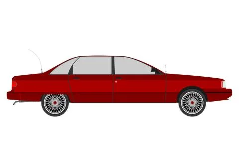 Retro sedan Stock Illustration
