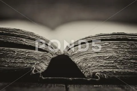 Retro setting and effect of antique vintage books Stock Photos