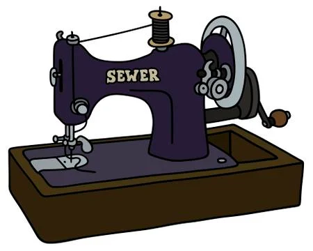 Retro sewing machine Stock Illustration