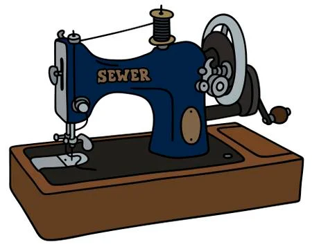 Retro sewing machine Stock Illustration