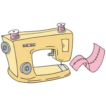 Retro sewing machine Stock Illustration