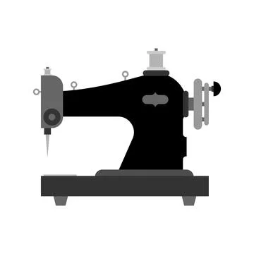 Retro sewing machine isolated icon sign. Vector illustration Illustrazione stock