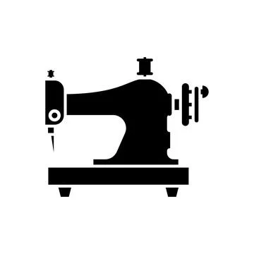 Retro sewing machine isolated icon sign. Vector illustration Illustrazione stock
