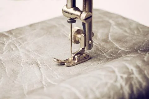 Retro sewing machine needle Stock Photos