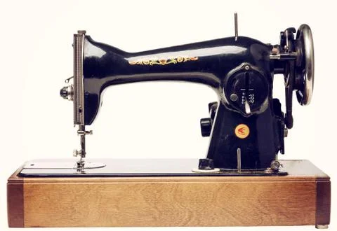 The retro sewing machine Stock Photos
