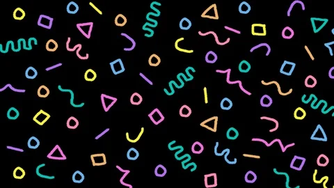 Retro Shapes Animation 80s 90s Vintage S... | Stock Video | Pond5