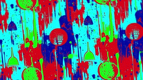 Retro shine and fun tile — Rotation Motion Stock Footage 308251453