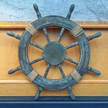 Retro ship wheel Stock Photos