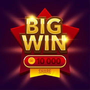Retro sign with lamp Big Win banner. Stock Illustration