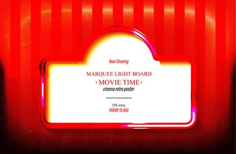 Retro sign with light bulbs. Stock Illustration