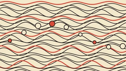 Retro Signal Pulse Animated Motion Graphic Concept Stock Footage 341868872