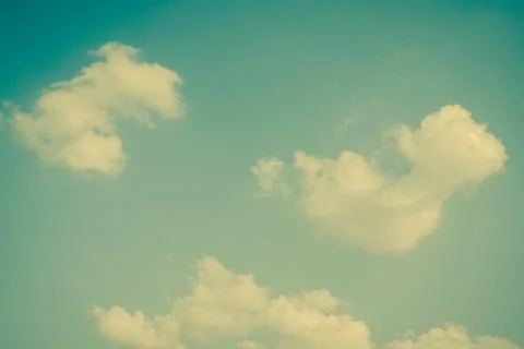 Retro sky and clouds background. Stock Photos