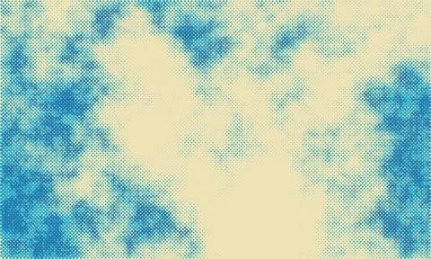 Retro sky pattern. Abstract halftone grunge texture background image. Line art Illustration