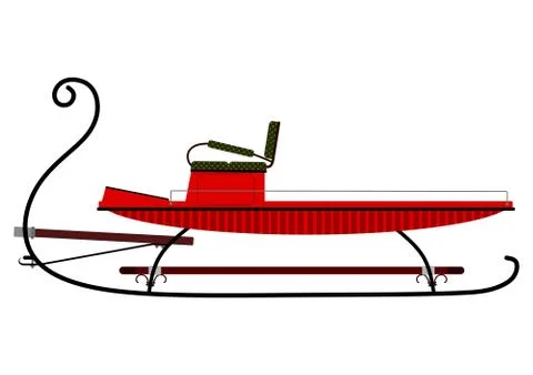 Retro sleigh Stock Illustration