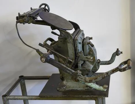 A retro small-format single-color high-speed printing machine made in Germany Stock Photos