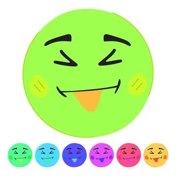 Retro smiley vector cartoon graphic Illustrazione stock