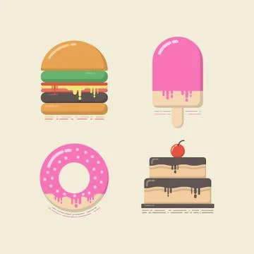 Retro snack Illustrazione stock