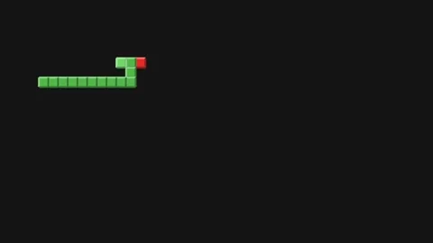 Retro Snake Gameplay - 8-bit Arcade Animation Stock Footage 311816907