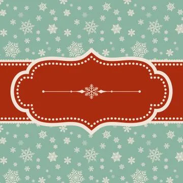 Retro Snowflake Background Stock Illustration