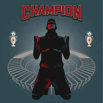 Retro soccer poster Stock Illustration
