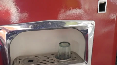 Retro Soda Vending Machine, Close Up Stock Footage 294545893