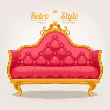 Retro sofa Stock Illustration