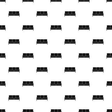 Retro sofa pattern seamless vector Stock Illustration
