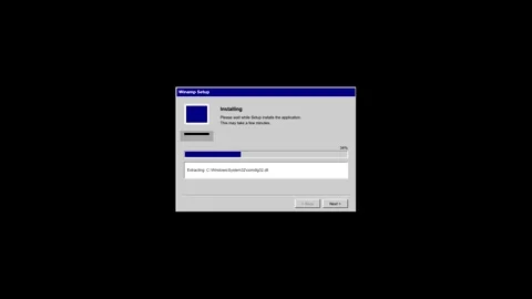Retro software loading progress bar stock footage Vídeo Stock 346470522