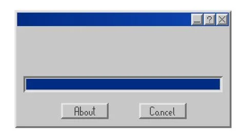 Retro software progress window interface vector Stock Illustration