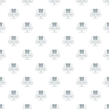 Retro sound studio pattern vector seamless イラスト素材