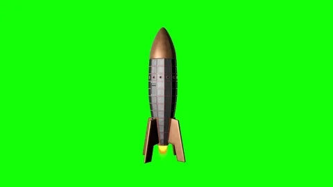 Retro Space Rocket Lift Off Stock Footage 73338524
