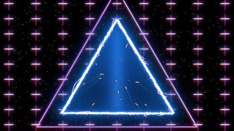 Retro Space Triangle Stock-Footage 73566401