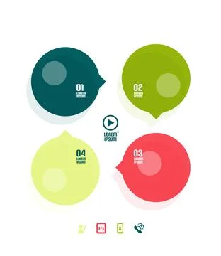 Retro speech bubble infographics Stock Illustration