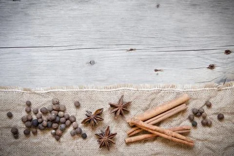 Retro spices background Stock Photos