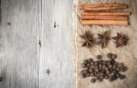 Retro spices background Stock Photos