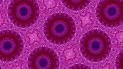 Retro spinning circular pattern with organic elements. Pink / Blue and Purple Stock Footage 103186255