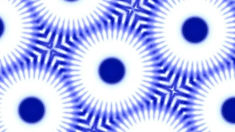 Retro spinning circular pattern with organic elements. In Blue colors. Vintage Stock Footage 103186810