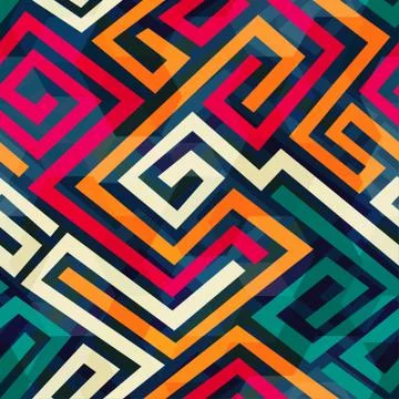 Retro spiral seamless pattern Illustrazione stock