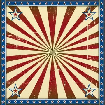 Retro square patriotic background Stock Illustration