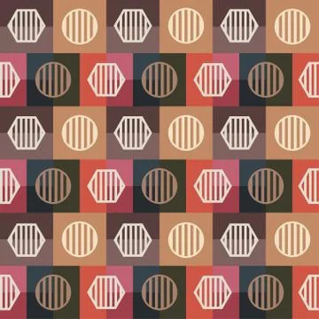 Retro squares seamless pattern Stock Illustration