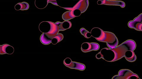 Retro squirming amoeba  Stock Footage 274531