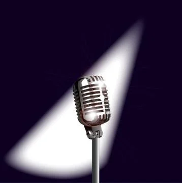 Retro Stage Microphone Stock Illustration
