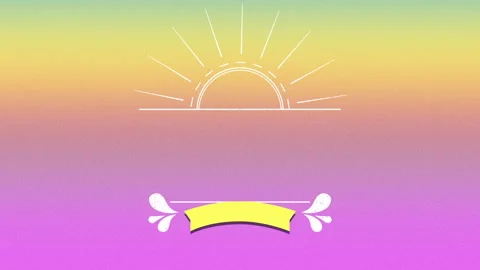 Retro stamp with sun rays and ribbon for text Stock Footage 168102711