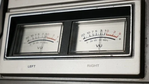 Retro standard volume level indicator Stock Footage 81830687