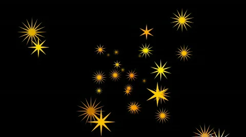 Retro star shapes continuously shoot towards screen (High Definition 1080p) Stock Footage 63877
