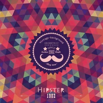 Retro star vector backdrop. mosaic hipster background made of triangles. retr Stock Illustration