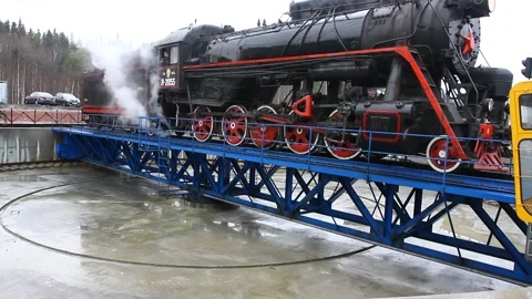 Retro Steam Train in Karelia. Vídeo Stock 164862045