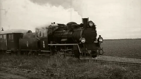 Retro steam train loop Stock Footage 103541261